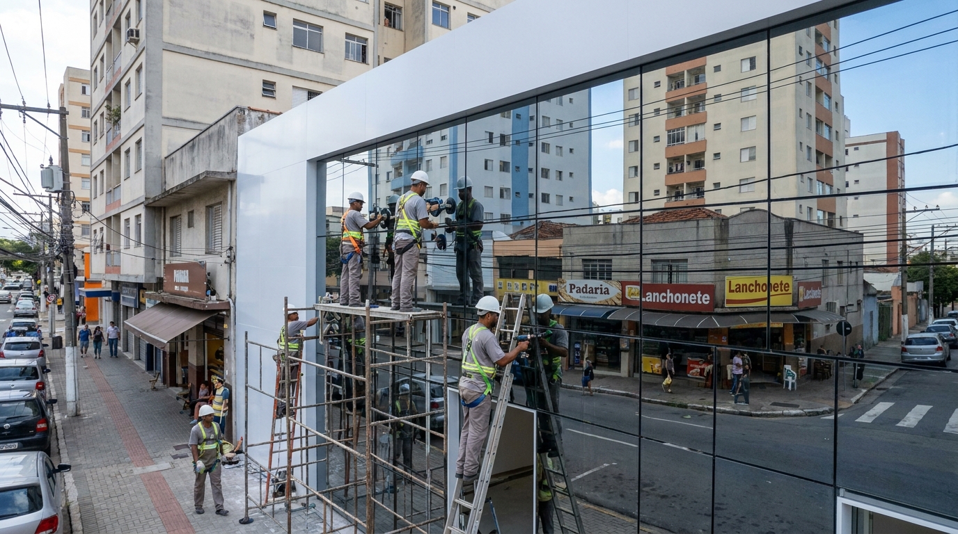 Fechamentos em Vidro no Alto, Piracicaba‑SP