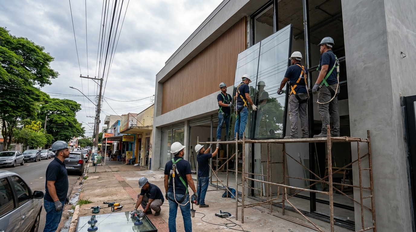 Fachada de Vidro no Alto, Piracicaba‑SP